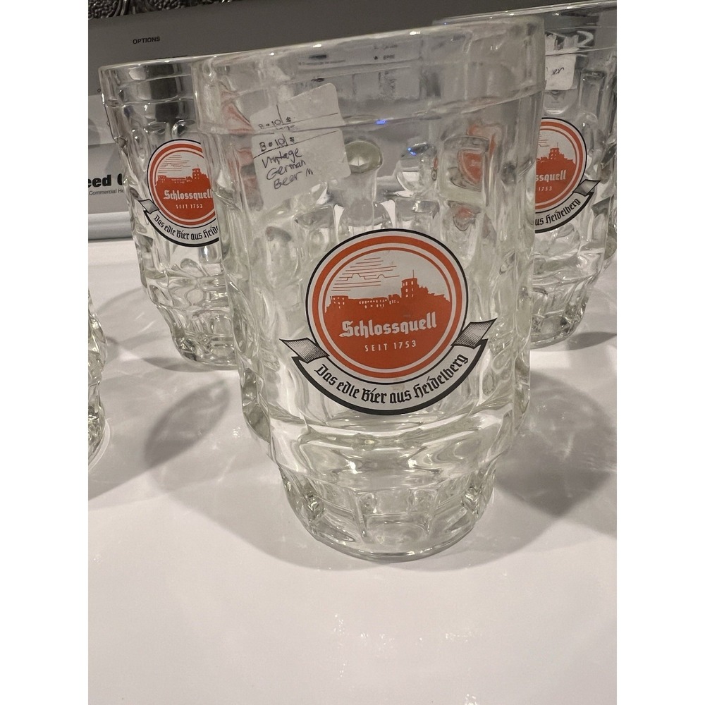 Warsteiner Beer Stein Mug Glass Premium Verum  0.5L Rare Barrel Look Glass Mug